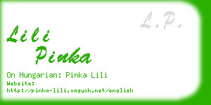 lili pinka business card